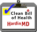Hardin MD Clean Bill of Health - awarded to Children's Cancer Web